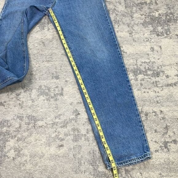 Vintage Riders High Rise Mom Jeans Light Blue Worn In Cotton Straight Leg 90s - Picture 6 of 14